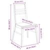 vidaXL Dining Chairs 2 pcs White 43 x 54 x 89 cm Solid Rubber Wood