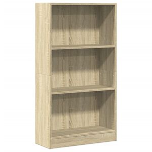 vidaXL Bookcase Sonoma Oak 60x24x109 cm Engineered Wood