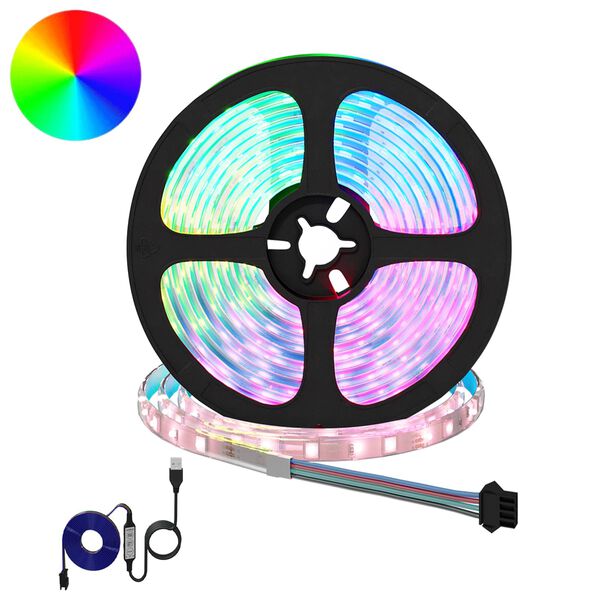 vidaXL LED Strip 4 pcs Black and Transparent 550 x 0.8 x 0.3 cm