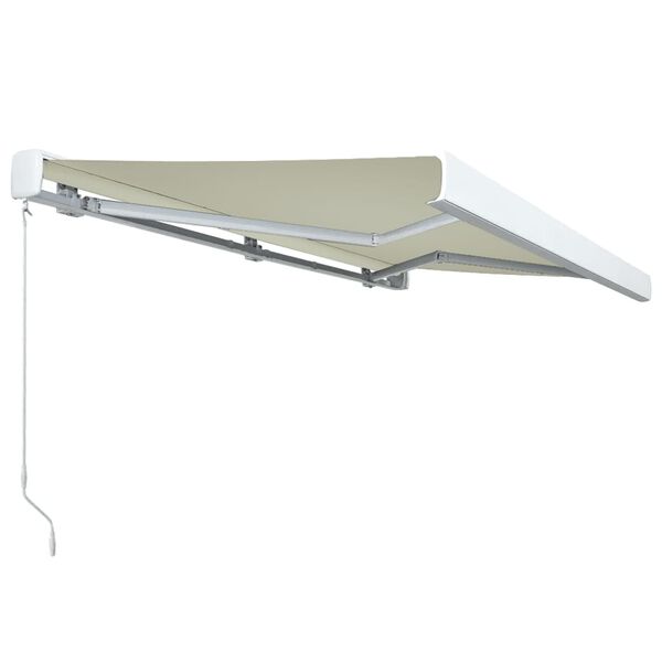 vidaXL Manual Cassette Awning 450x300 cm Cream