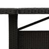 vidaXL Garden Table with Acacia Wood Top Black 240x90x75 cm Poly Rattan