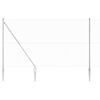 vidaXL Fence with Posts Silver 1.6 x 100 m PVC-coated steel