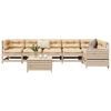 vidaXL 7 Piece Garden Sofa Set Solid Wood Pine
