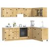 vidaXL Cabinet with Drawer SKI 10 pcs Honey Brown Solid Pine Wood