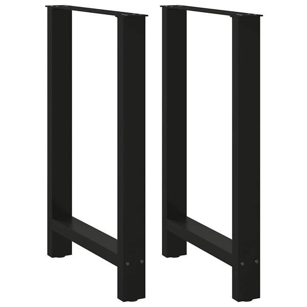 vidaXL Bar Table Legs Black 2 pcs 60x(90-91) cm Steel