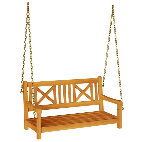 vidaXL Swing Bench Brown 110 x 56 x 58.5 cm Solid Acacia Wood