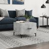 vidaXL Coffee Table Concrete Grey 50x50x40 cm Engineered Wood