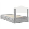 vidaXL Storage Bed with Drawer Grey Sonoma 70 x 190 cm Engineered Wood