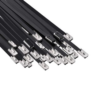 vidaXL Cable Tie 250 pcs 4.6 x 500 mm Black