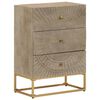 vidaXL Chest of Drawers 55x30x76 cm Solid Wood Mango and Iron
