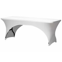 Perel Table Cover For Rectangular Table Arched White FP400