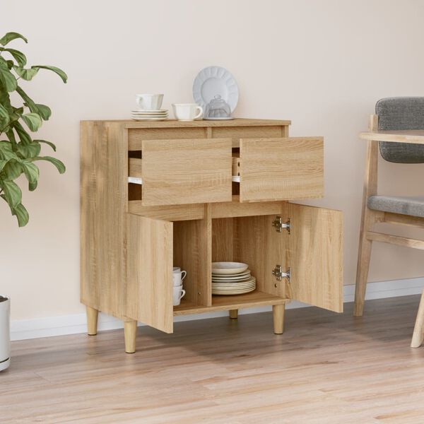 vidaXL Sideboard Sonoma Oak 60x35x70 cm Engineered Wood