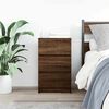 vidaXL Bedside Cabinet with 3 Drawers Brown Oak 39x35x65 cm