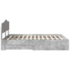 vidaXL Bed Frame Concrete Grey 160 x 200 cm Engineered Wood