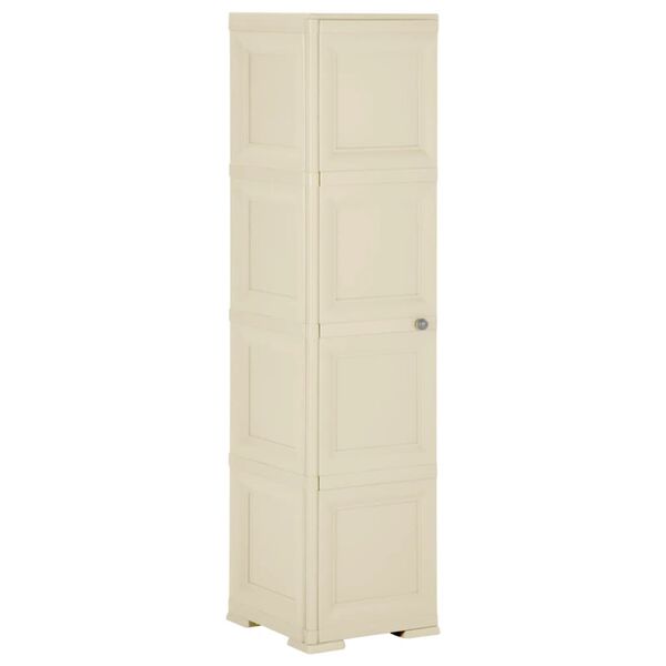 vidaXL Plastic Cabinet 40x43x164 cm Wood Design Angora White