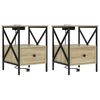 vidaXL Bedside Cabinet 2 pcs Sonoma Oak 41.5 x 40.5 x 55 cm
