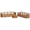 vidaXL Sofa Sets 9 pcs Natural Solid Acacia Wood