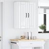vidaXL Dishwasher Panel Lucca 2 pcs High Gloss White 30 x 31 x 80 cm