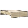 vidaXL Bed Frame without Mattress Sonoma Oak 140x190 cm
