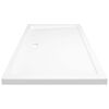 vidaXL Rectangular ABS Shower Base Tray White 70x120 cm
