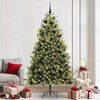 vidaXL Artificial Hinged Christmas Tree with Cones Green 240 cm