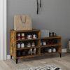 vidaXL Shoe Cabinet Smoked Oak 102x36x60 cm Engineered Wood