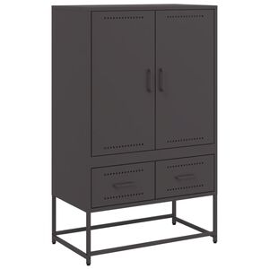 vidaXL Highboard Black 68x39x111,5 cm Steel