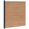 vidaXL Fence Panel WPC and Aluminium Brown