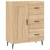 vidaXL Highboard Sonoma Oak 69.5x34x180 cm Engineered Wood