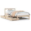 vidaXL Bed Frame without Mattress 75x190 cm Small Single Solid Wood Pine