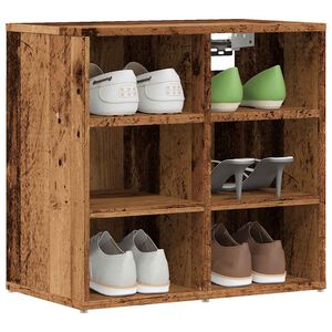 vidaXL Shoe Cabinet Old Wood 52x30x50 cm