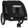 vidaXL Pet Bike Trailer Black Oxford Fabric and Iron