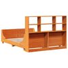 vidaXL Bookcase Bed without Mattress Wax Brown 140x200 cm Solid Wood