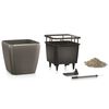 LECHUZA Planter QUADRO LS 35 ALL-IN-ONE Charcoal 16163