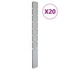 vidaXL Garden Fence Posts 20 pcs Silver 200 cm&nbsp;Galvanised Steel
