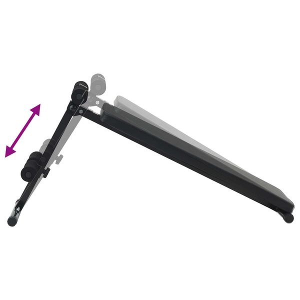 vidaXL Sit Up Bench 150 kg Foldable and Height Adjustable 48-68 cm Steel