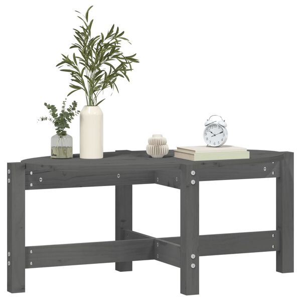 vidaXL Coffee Table Grey 87x48x35 cm Solid Wood Pine