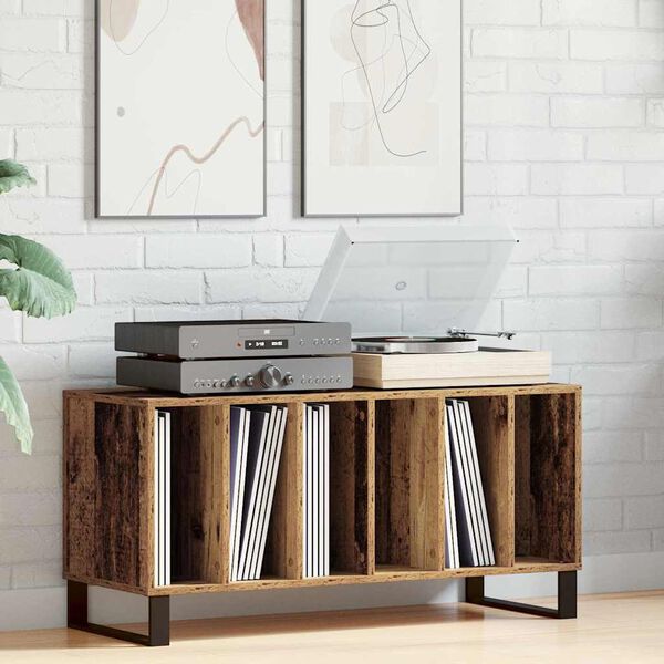 vidaXL Record Cabinet Old wood 100 x 38 x 48 cm Engineered Wood