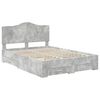 vidaXL Bed Frame Concrete Grey 140 x 200 cm Engineered Wood