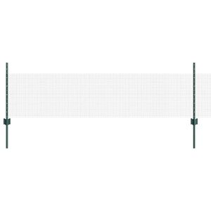 vidaXL Welded Wire Fence with Posts 50 x 0.5 m PVC-Coated Steel Green
