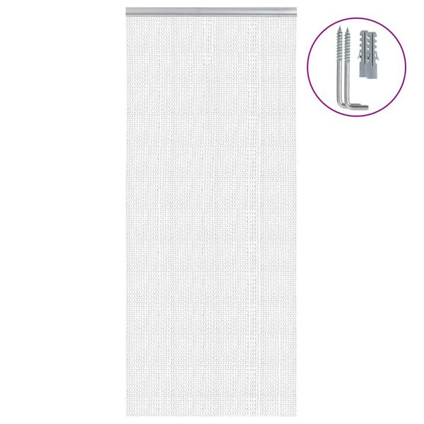 vidaXL Chain Door Fly Screen 90x200 cm Aluminium