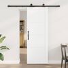 vidaXL Sliding Door White and Black 73.5 x 198.5 cm Solid Pine Wood