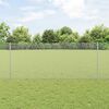 vidaXL Fence with Post Silver 1 x 50 m Steel