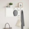 vidaXL Wall-Mounted Coat Rack White 85 x 10 x 45 cm Engineered wood