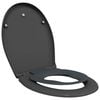 vidaXL Toilet Seat Anthracite 47 x 37 x 4 cm Duroplast