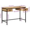 vidaXL Writing Desk Brown 105 x 50 x 75 cm Solid Mango Wood and Metal
