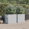 vidaXL Planters 2 pcs Silver 49x47x46 cm Galvanised Steel