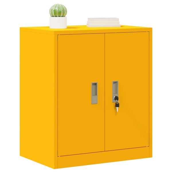 vidaXL Storage Cabinet with Storage Mustard Yellow 60 x 40 x 70 cm