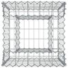 vidaXL Gabion Raised Bed Silver 50 x 50 x 60 cm Galvanised Steel