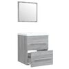 vidaXL Sink Cabinet with Built-in Basin Grey Sonoma Engineered Wood